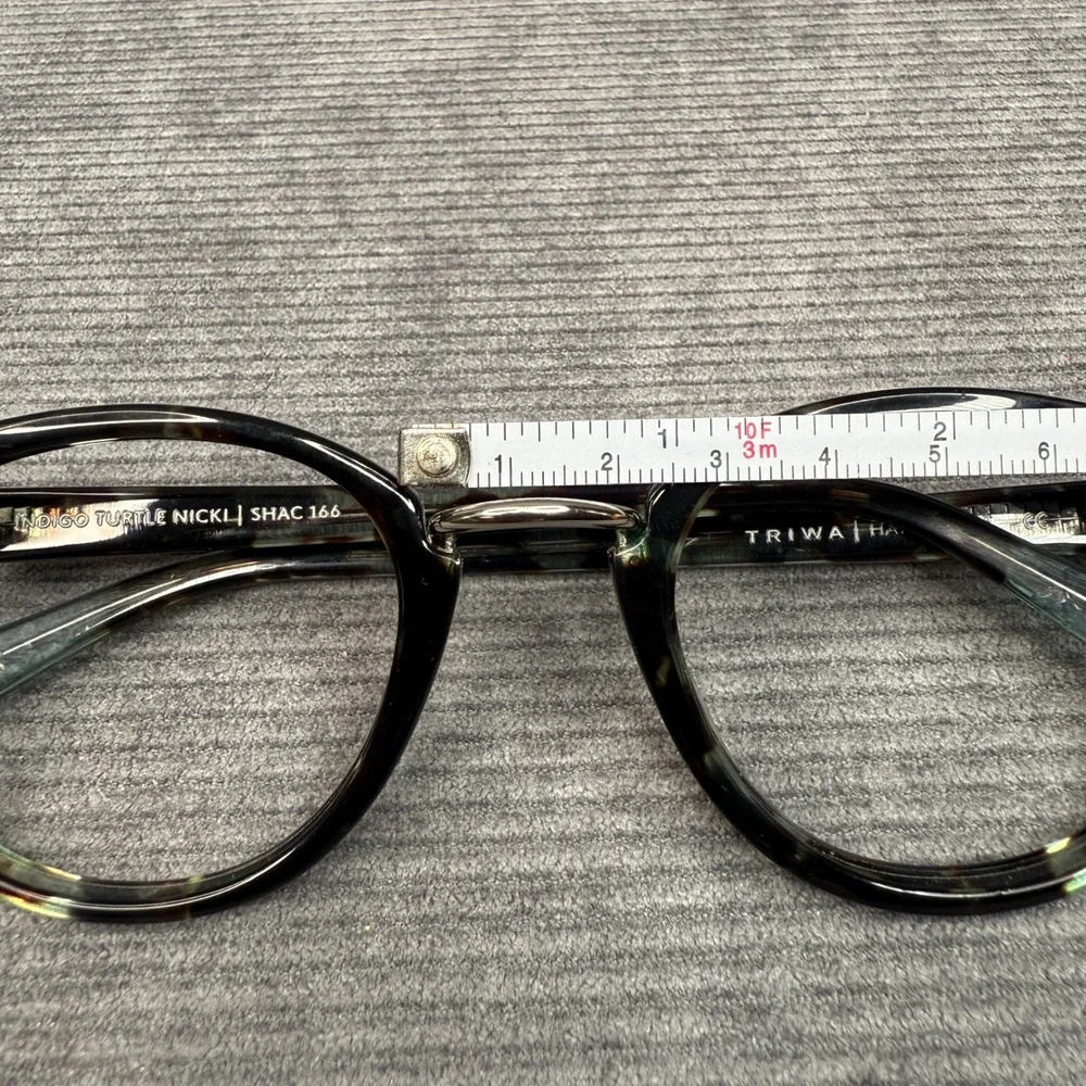 Triwa Indigo Turtle Nicki 166 Handmade Y2k Eyeglasses Frames Stockholm Tortoise